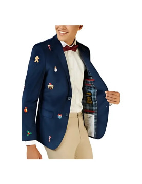 Men's Christmas Blue Blazer
