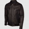 Men's Expressive Brown Bomber Leather Jacket Men's Expressive Brown Bomber Leather Jacket