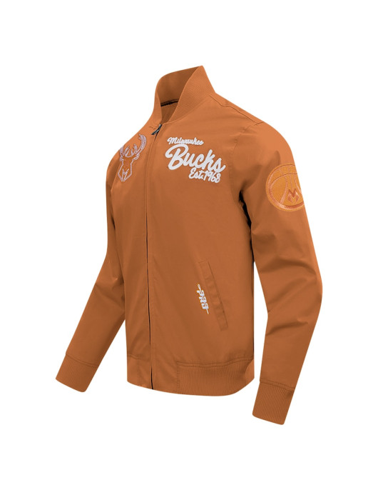Men's Milwaukee Bucks Brown Paint The City Full-Zip Jacket