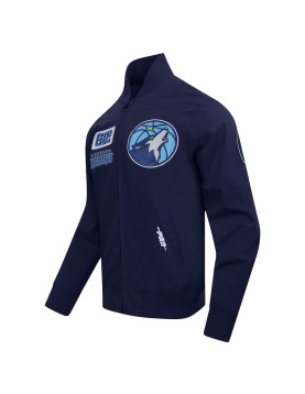 Men's Minnesota Timberwolves Navy Area Code Twill Full-Zip Jacket