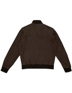 Men Brown Suede Leather Jacket