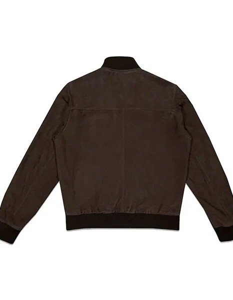 Men Brown Suede Leather Jacket