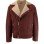 Men’s Aviator Burgundy Leather Jacket