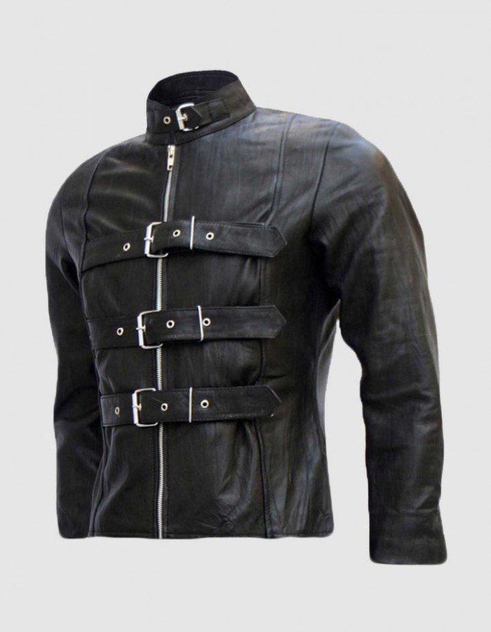 Men’s Belted Trench Look Black Leather Jacket Men’s Belted Trench Look Black Leather Jacket