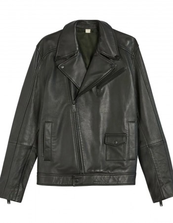 Men’s Black Classic Carve Motorcycle Leather Jacket