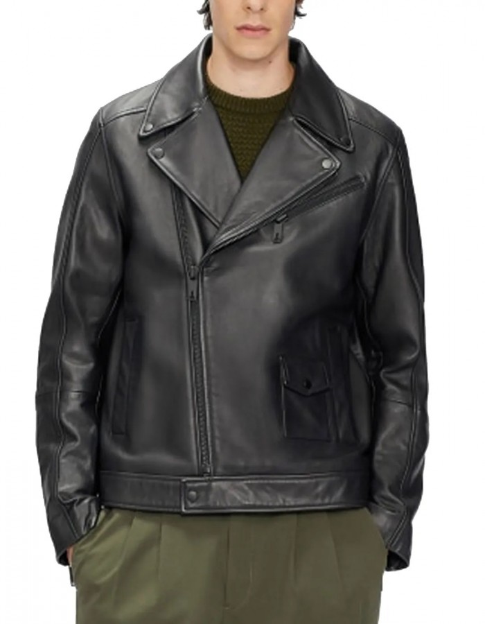 Men’s Black Classic Carve Motorcycle Leather Jacket Men’s Black Classic Carve Motorcycle Leather Jacket
