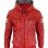 Men’s Bomber Red Leather Biker Hooded