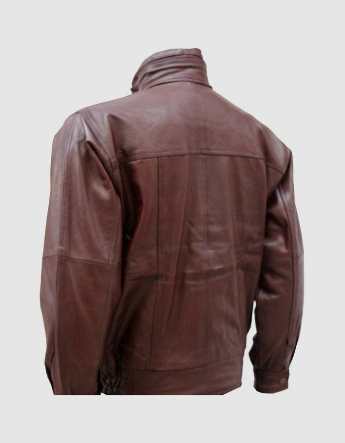 Men’s Chocolate Brown Leather Bomber Jacket Men’s Chocolate Brown Leather Bomber Jacket