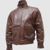 Men’s Chocolate Brown Leather Bomber Jacket Men’s Chocolate Brown Leather Bomber Jacket