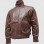 Men’s Chocolate Brown Leather Bomber Jacket