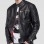 Men’s Crust Motorcycle Leather Jacket with Zipper Pockets