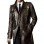 Men’s Double Breasted Alligator Brown Coat