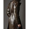 Men’s Double Breasted Alligator Brown Coat Men’s Double Breasted Alligator Brown Coat