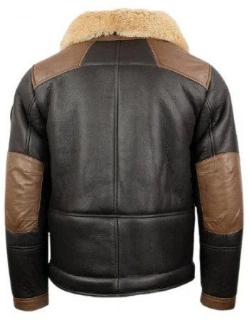 Men’s F-35 Aviator Chocolate Sheepskin Jacket