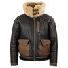 Men’s F-35 Aviator Chocolate Sheepskin Jacket