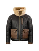 Men’s F-35 Aviator Chocolate Sheepskin Jacket