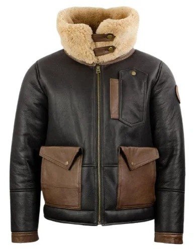 Men’s F-35 Aviator Chocolate Sheepskin Jacket