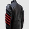 Men’s Fitted Black Military Leather Jacket Men’s Fitted Black Military Leather Jacket