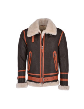 Men’s Flying Aviator Shearling Bomber Jacket