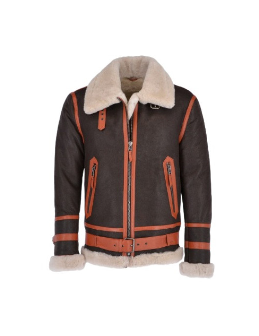 Men’s Flying Aviator Shearling Bomber Jacket
