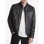 Men’s John Band Collar Leather Jacket