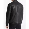 Men’s John Band Collar Leather Jacket Men’s John Band Collar Leather Jacket