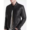Men’s John Band Collar Leather Jacket Men’s John Band Collar Leather Jacket