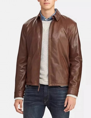 Men’s Lambskin Sporty Leather Jacket