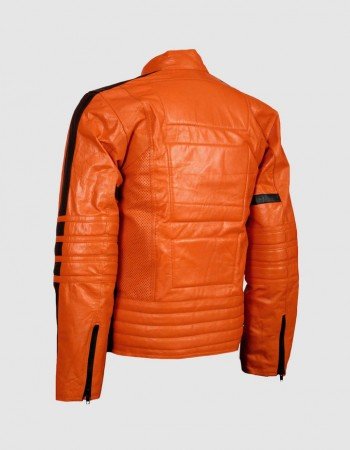 Men’s Orange Leather Jacket for Street Fashion Men’s Orange Leather Jacket for Street Fashion