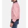 Men’s Pink Leather Bomber Jacket Men’s Pink Leather Bomber Jacket