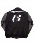 Men’s Ruff Ryders Studded Black Varsity Letterman Jacket