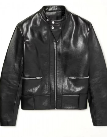 Men’s Slim Fit Cow Leather Motorcycle Jacket