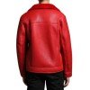 Men’s Trucker Red Shearling Leather Jacket Men’s Trucker Red Shearling Leather Jacket