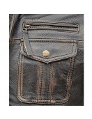 Men’s Vintage Brown Cafe Racer Distressed Leather Jacket