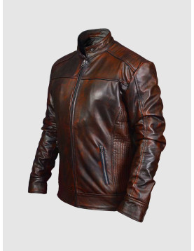 Men’s Vintage Waxed Leather Jacket