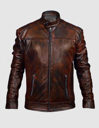 Men’s Vintage Waxed Leather Jacket