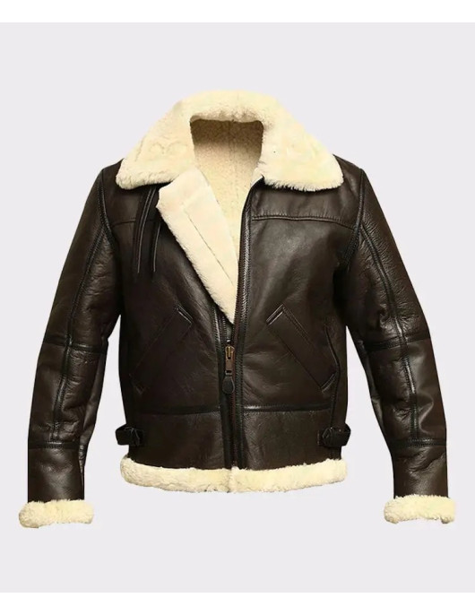 Mens Aviator B3 Bomber Sheepskin Jacket