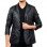 Mens Black Leather Blazer