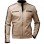 Mens Brown Stripped Beige Jacket