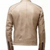 Mens Brown Stripped Beige Jacket
