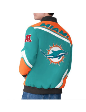 Miami Dolphins Maximum Racing Aqua Jacket