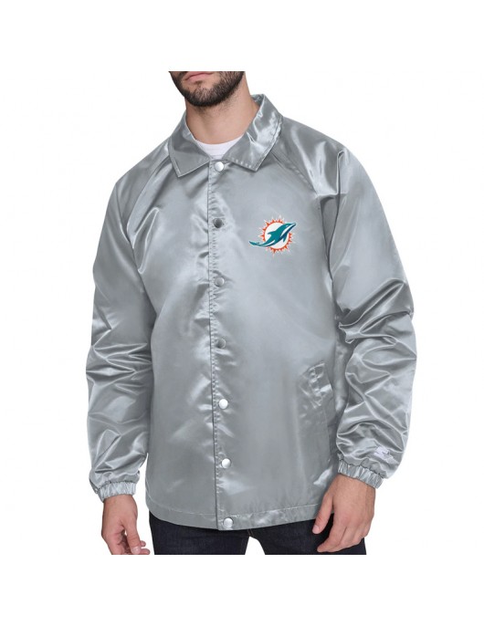 Miami Dolphins Retro Logo Coaches Jacket