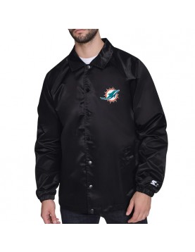 Miami Dolphins Retro Logo Coaches Jacket