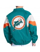 Miami Dolphins Yard Line Aqua Full-Zip Jacket