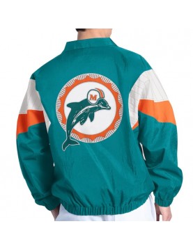 Miami Dolphins Yard Line Aqua Full-Zip Jacket