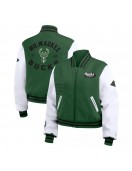 Milwaukee Bucks Green White Varsity Full-Zip Jacket