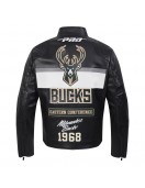 Milwaukee Bucks Men's Moto Jacket Milwaukee Bucks Men's Moto Jacket
