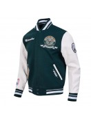 Milwaukee Bucks Team Badge Classic Rib Varsity Jacket Milwaukee Bucks Team Badge Classic Rib Varsity Jacket