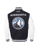 Minnesota Timberwolves 2024/25 City Edition Black and White Varsity Jacket