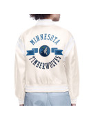 Minnesota Timberwolves Printed Logo Varsity Satin Jacket